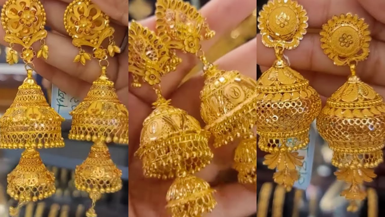 Sarah Gold Bali Earrings-Candere by Kalyan Jewellers